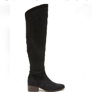 Black Suede Over The Knee Boots Size 7.5 Vince Camuto Karinda